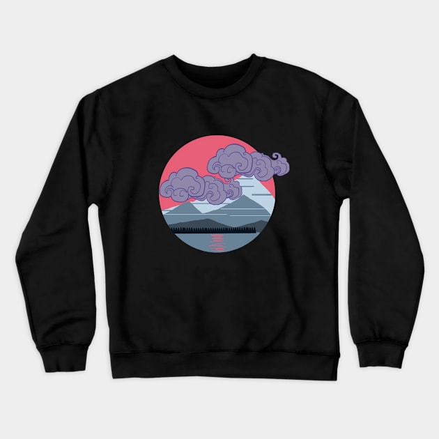 Clouds Over the Mountains Crewneck Sweatshirt by SyntheticLightning